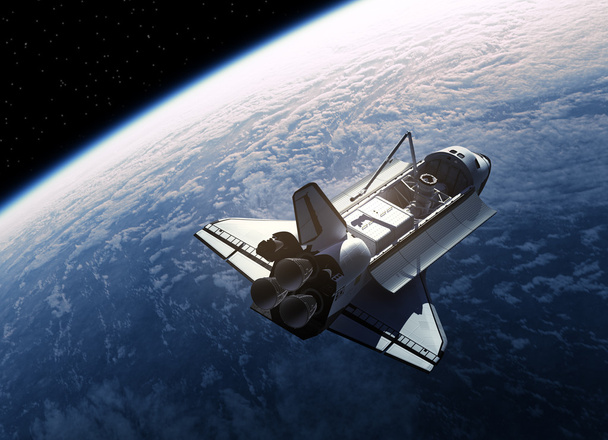 Space Shuttle Orbiting Earth - Photo, Image