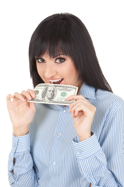 Young business woman with money - Foto, immagini