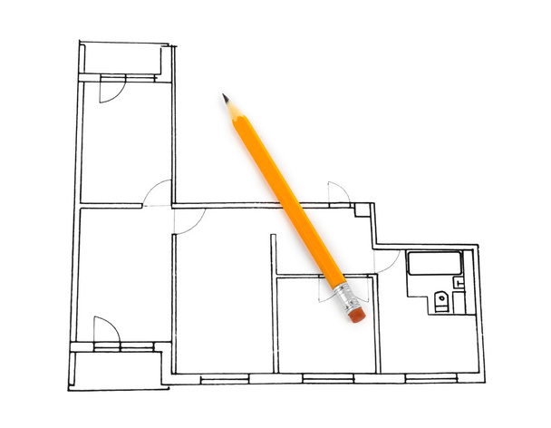 Plan d'appartement isolé sur fond blanc
 - Photo, image