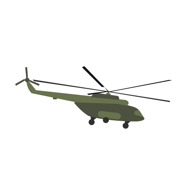 Helicopter flat icon - Vector, Imagen