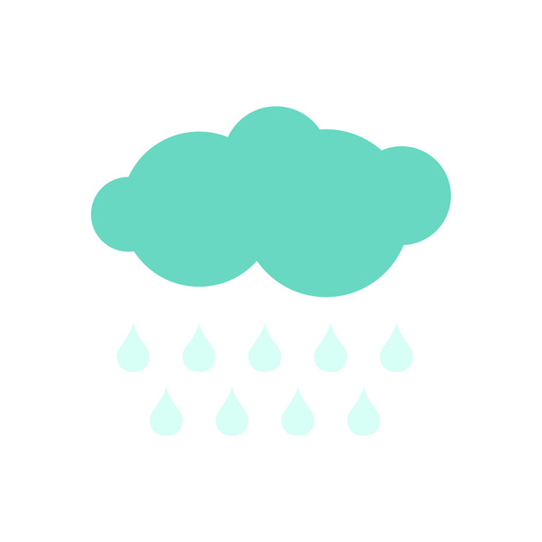 Cloud with drops ecology icon - Вектор,изображение