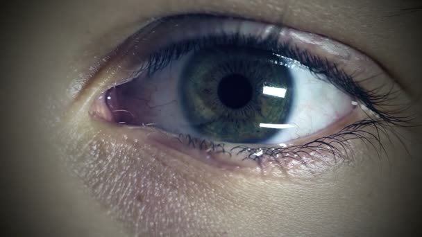 huilen jongen in 1080p (kleur versie 2), horror look, oog, scheur - Video