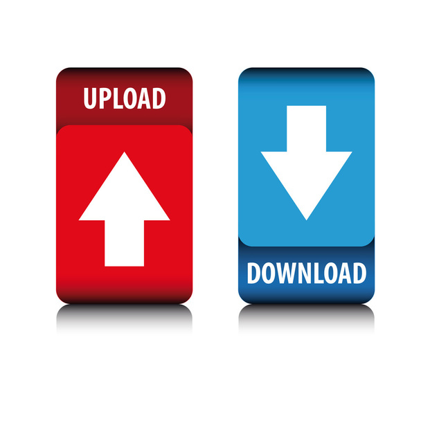 Upload and Download button vector - Vector, Image