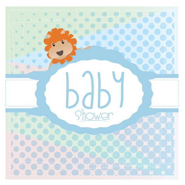 Baby shower background - Vector, imagen