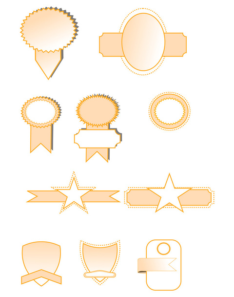 verschillende sticker - Vector, afbeelding