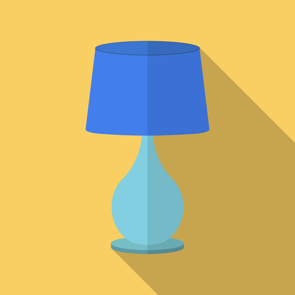 lampe de table colorée avec ombre longue
 - Vecteur, image