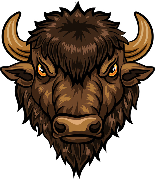 Illustration of head bison mascot - Wektor, obraz