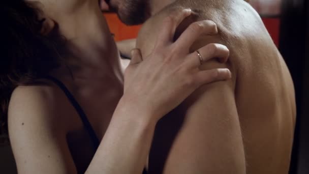 young couple in love: falling in love, make sex, make love, flirting - Felvétel, videó