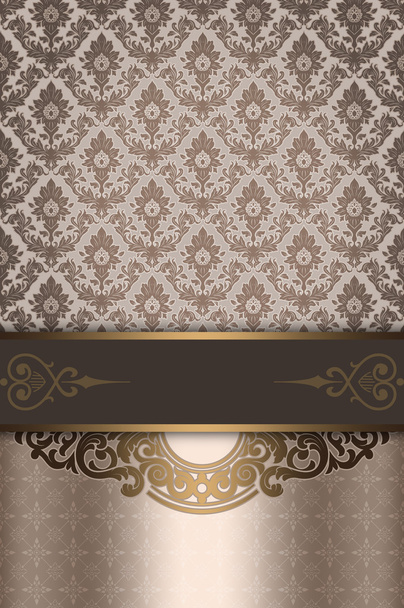 Decorative background with ornament and border. - Photo, image