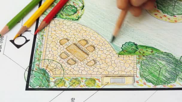 Paisaje arquitecto diseño jardín plan
 - Metraje, vídeo