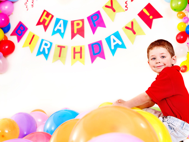 Child birthday party with boy. - Photo, Image