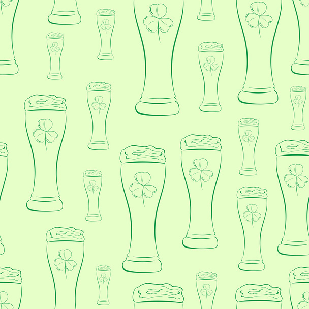 Kontury piwa Saint Patrick - Wektor, obraz