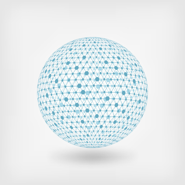 blue sphere network - Vector, afbeelding