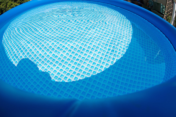Blue round rubber pool - Photo, Image
