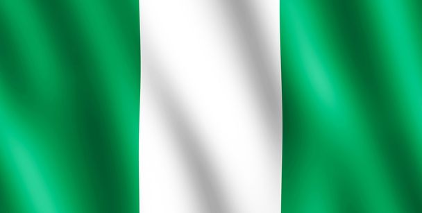 Прапор Нігерії розмахуючи на вітрі - Фото, зображення