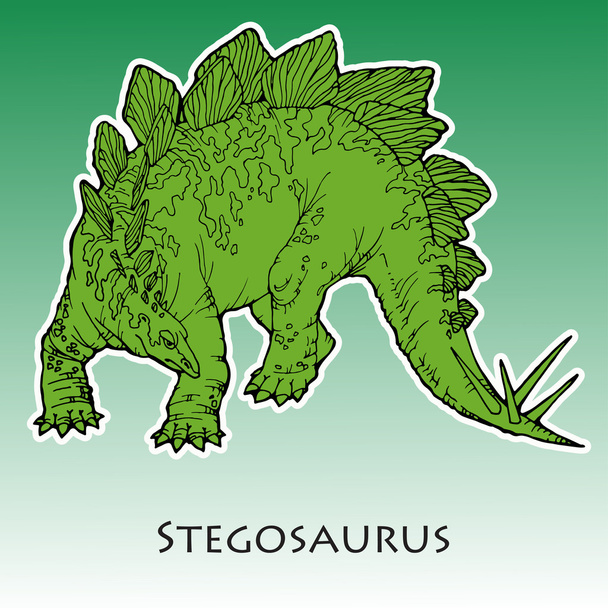 illustration of stegosaurus; - Фото, зображення