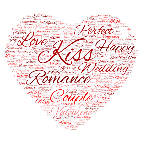 Día de San Valentín wordcloud
 - Foto, imagen