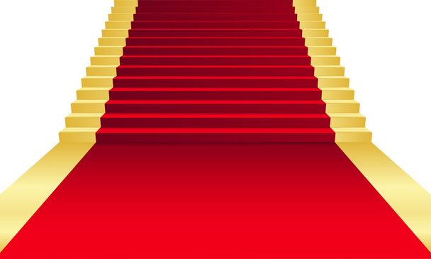 Vector illustration of red Carpet - Vetor, Imagem