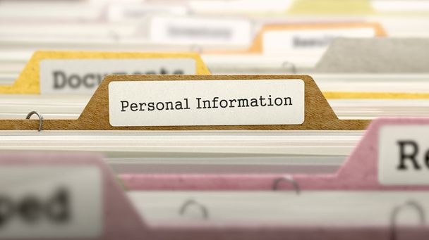 Personal Information - Folder Name in Directory. - Zdjęcie, obraz