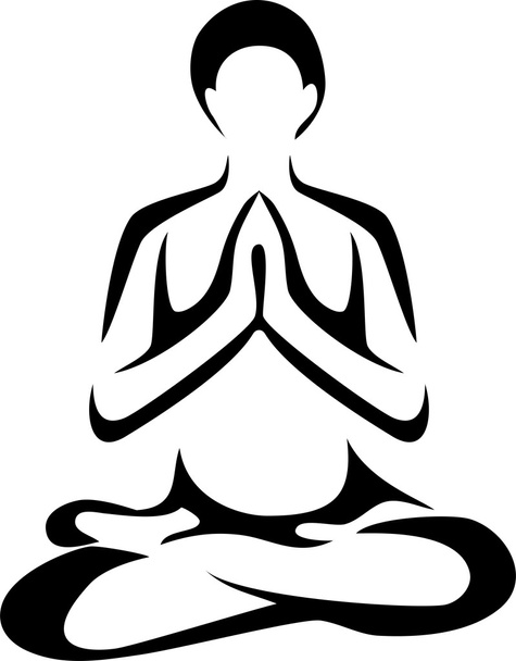 Yoga lotus pose - Vector, Image