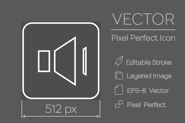 Speaker Pixel Perfect Icon - Vector, Image