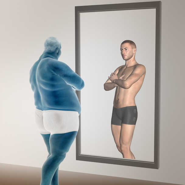 slim fit diet with muscular young man - Valokuva, kuva