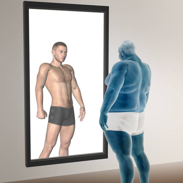 δίαιτα Slim ταιριάζει με μυϊκή νεαρός άνδρας - Φωτογραφία, εικόνα