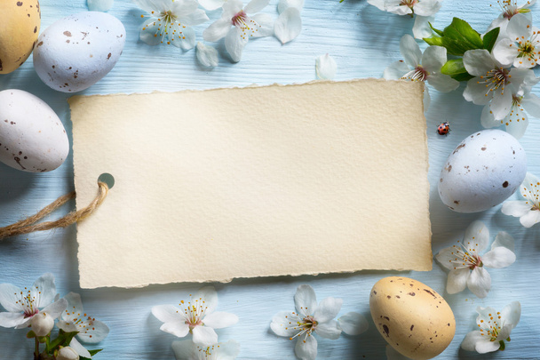 Renkli Paskalya yumurtaları. Arka plan ile Paskalya yumurtaları - Fotoğraf, Görsel