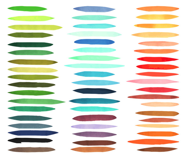 Color stripes brushes drawn with japan markers. Stylish elements for design. Vector marker stroke - Vector, Image