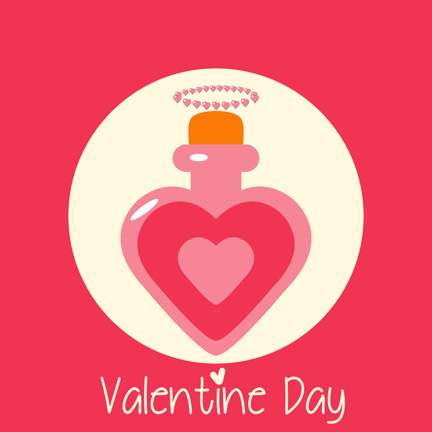 Perfume in Heart shaped bottle - Vector, Image