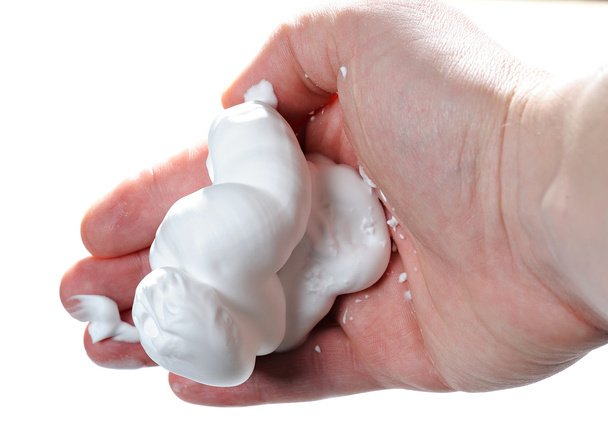 foam in hand - Photo, Image