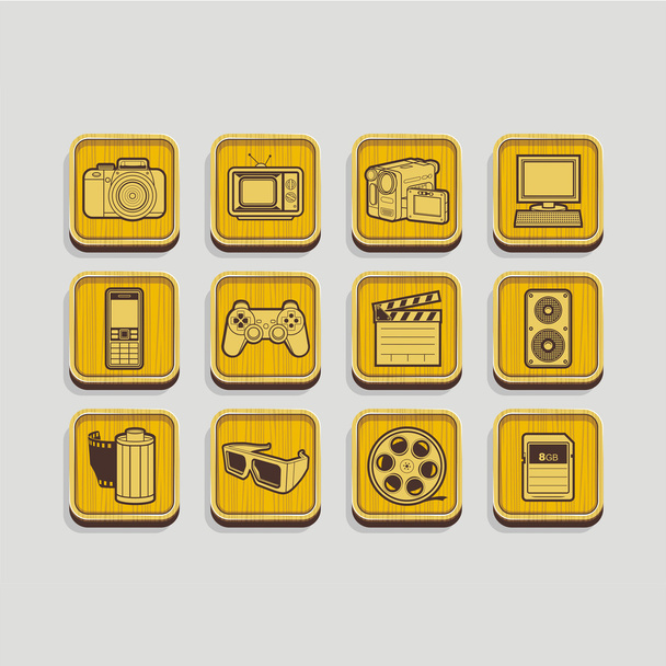 Video and Photo Icon - Vector, Image
