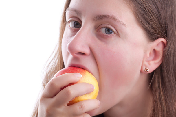 Woman eating apple - Photo, Image