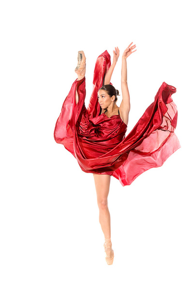 Ballet dancer in the flying dress - Foto, Imagen