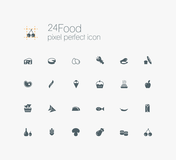Food icons set - Vektor, kép