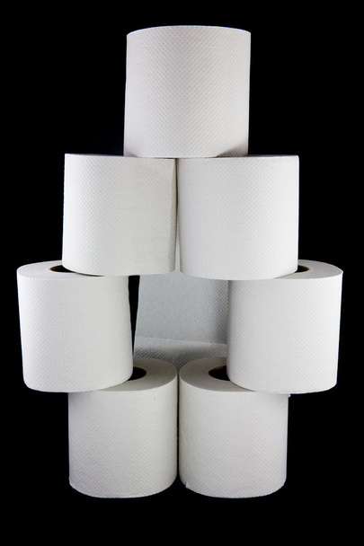 Toilettenpapier in Form gestapelt - Foto, Bild