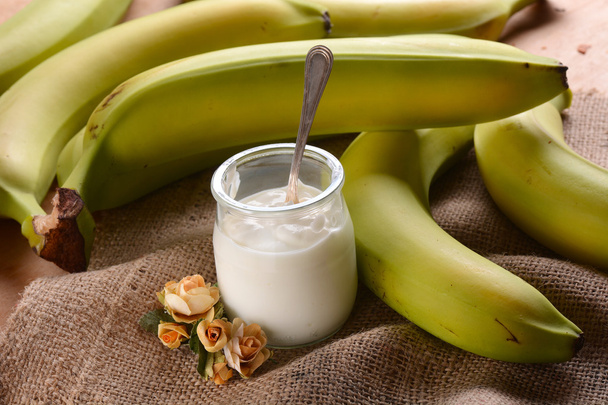 yoghurt banana homemade - Foto, Bild