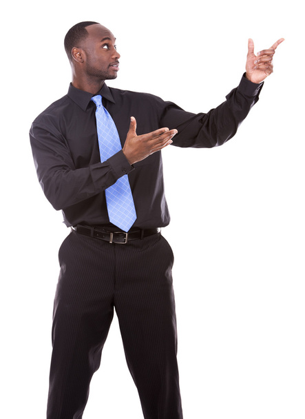 handsome black man pointing - Foto, Imagen