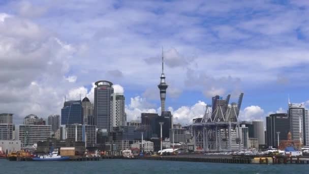 Auckland waterfront skyline - Footage, Video