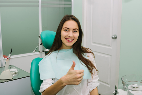 beautiful woman on reception at the dentist. - Photo, Image