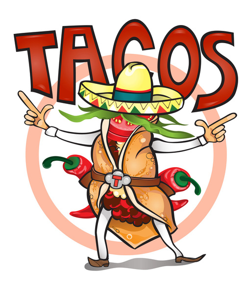 leckere Tacos Vektor Illustration - Vektor, Bild