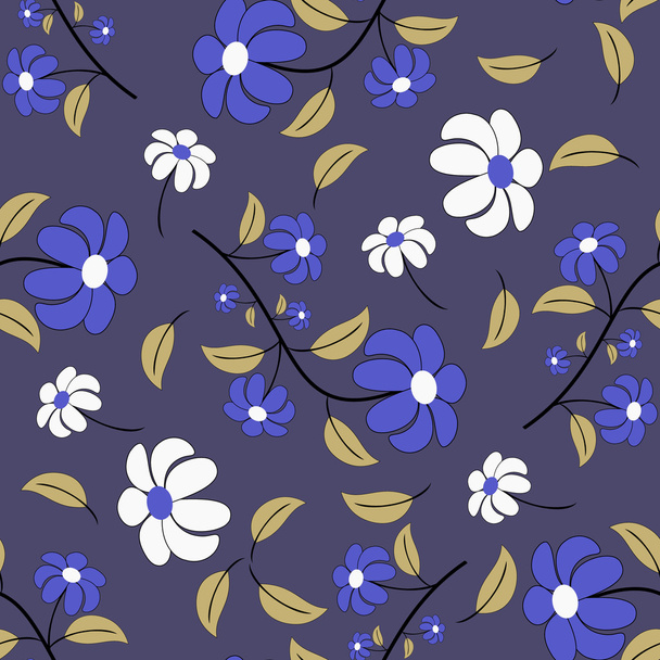 seamless vector abstract floral pattern - Vektör, Görsel