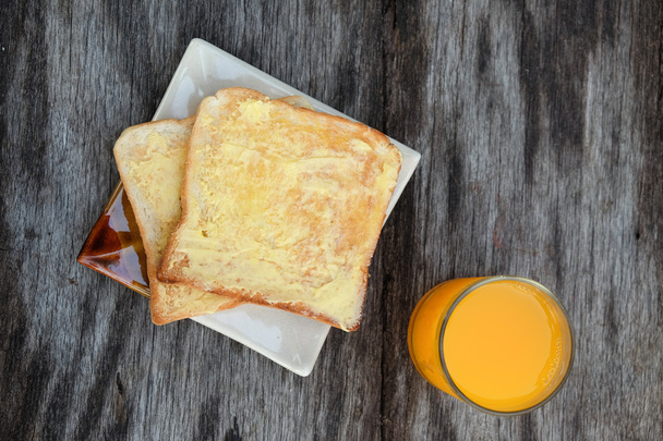 Toast s pomerančovým džusem - Fotografie, Obrázek