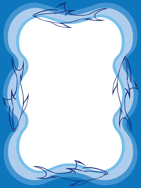 Граница плавающих акул
 - Вектор,изображение