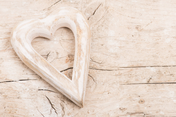 Wooden hart on wood - Photo, Image