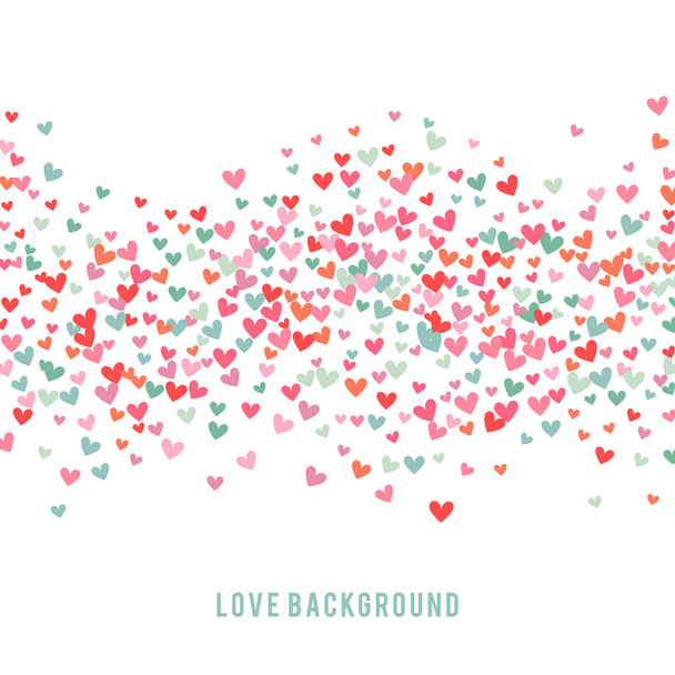 Romantic pink and blue heart background. Vector illustration - ベクター画像