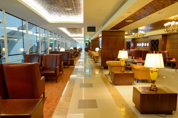 Emirates business class lounge interior - Photo, Image