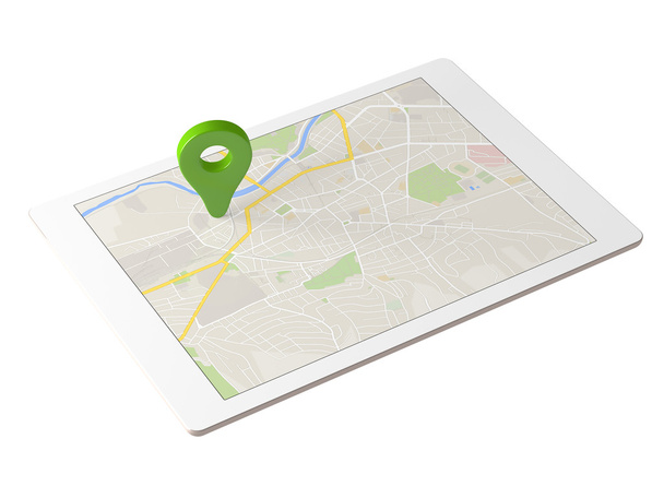 Tablet to display the map - Zdjęcie, obraz