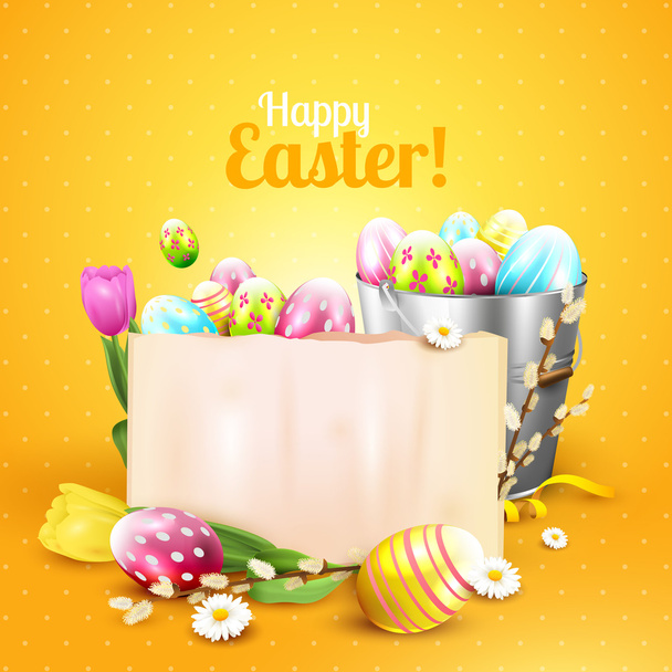 Easter greeting card - ベクター画像