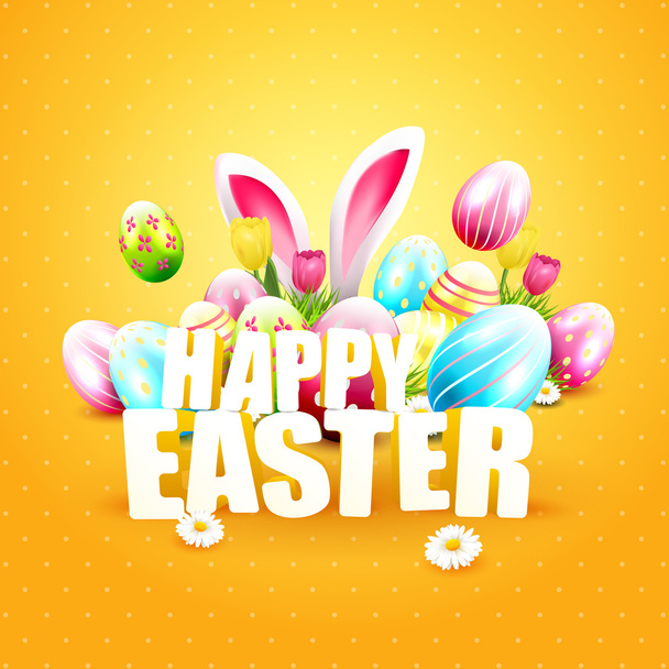 Easter greeting card - Vecteur, image